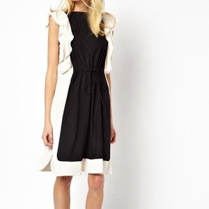 See by Chloe Frilled Contrast Dress EUC